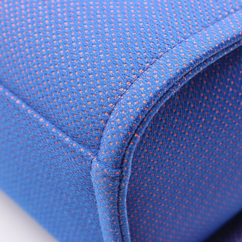 香奈兒 Deauville PM 手提包鏈條單背包 A66939 帆布皮革 藍色 紅色 二手-5