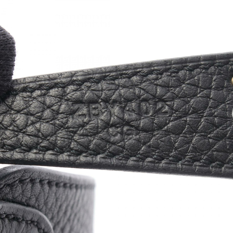 愛馬仕 Lindy 26 單肩手提包 073428CK Clemence 皮革 黑色 SHW 二手-4