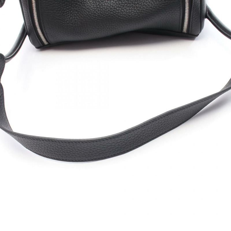 愛馬仕 Lindy 26 單肩手提包 073428CK Clemence 皮革 黑色 SHW 二手-5