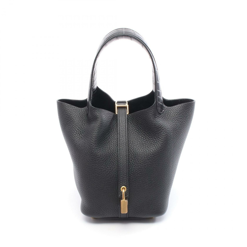 愛馬仕 Picotin Lock Touch PM 手提包 073582CC Taurillon Clemence Taurillon Clemence / Matt 鱷魚皮 B-0