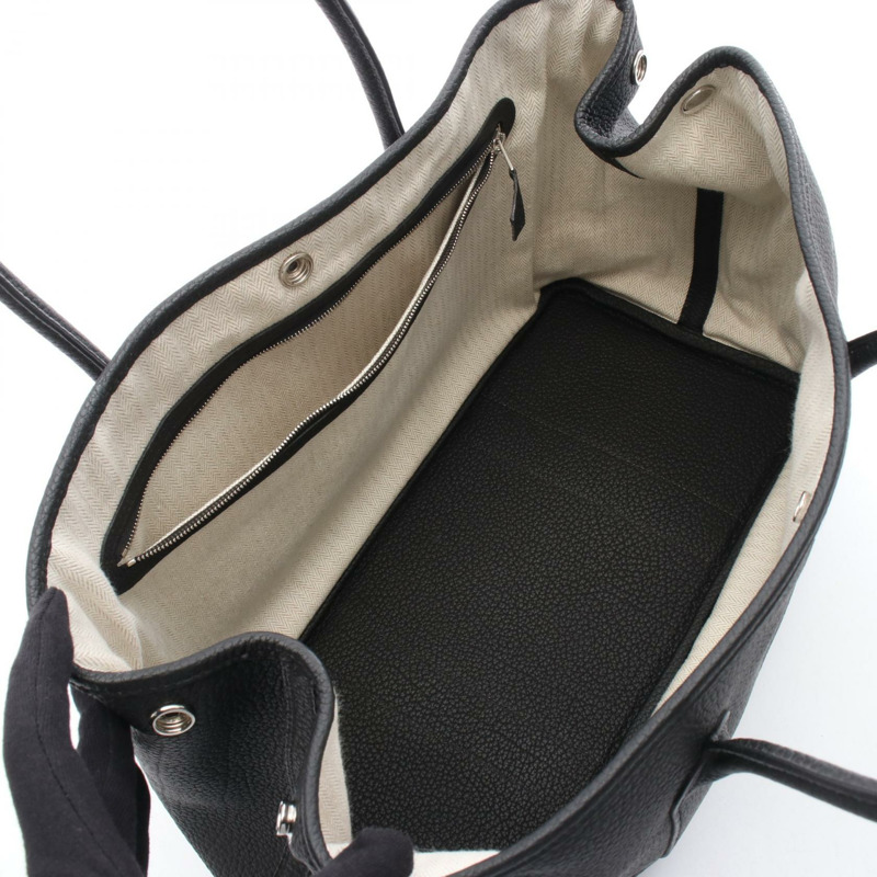 愛馬仕 Garden Party PM 手提包 Negonda 皮革 黑色 SHW C 二手女士-2