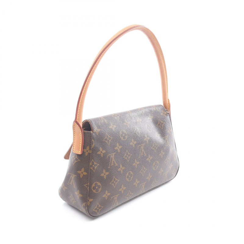 路易威登迷你環形手提包 M51147 Monogram 皮革棕色二手女士 LV-1