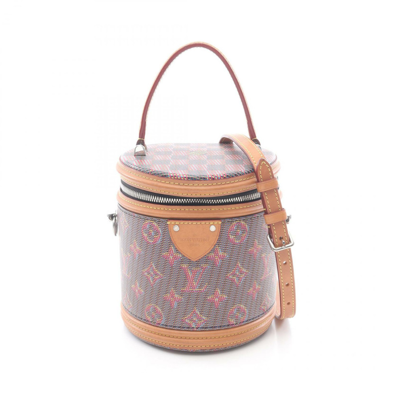 路易威登 Cannes 斜背包 M55457 Monogram Pop 皮革 粉紅色 二手-0