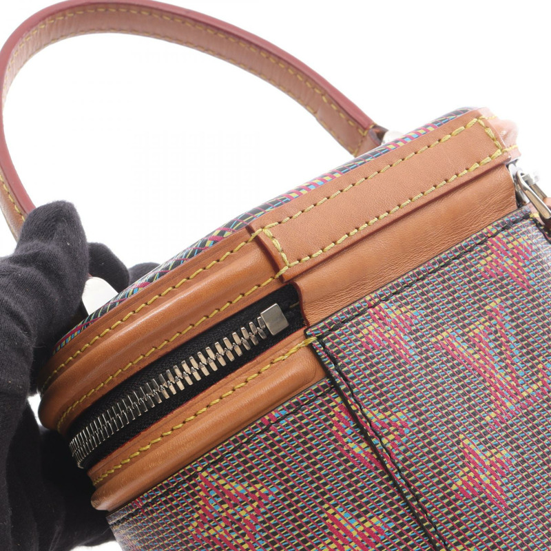 路易威登 Cannes 斜背包 M55457 Monogram Pop 皮革 粉紅色 二手-6