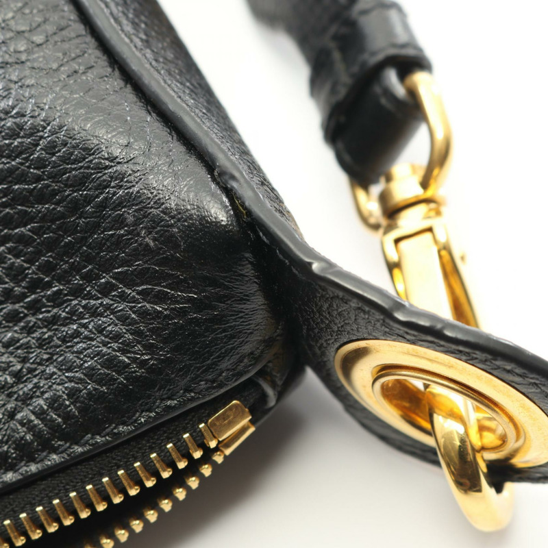 PRADA VIT.DAINO 肩背斜背包 1BC052 黑色皮革 二手 女士-5