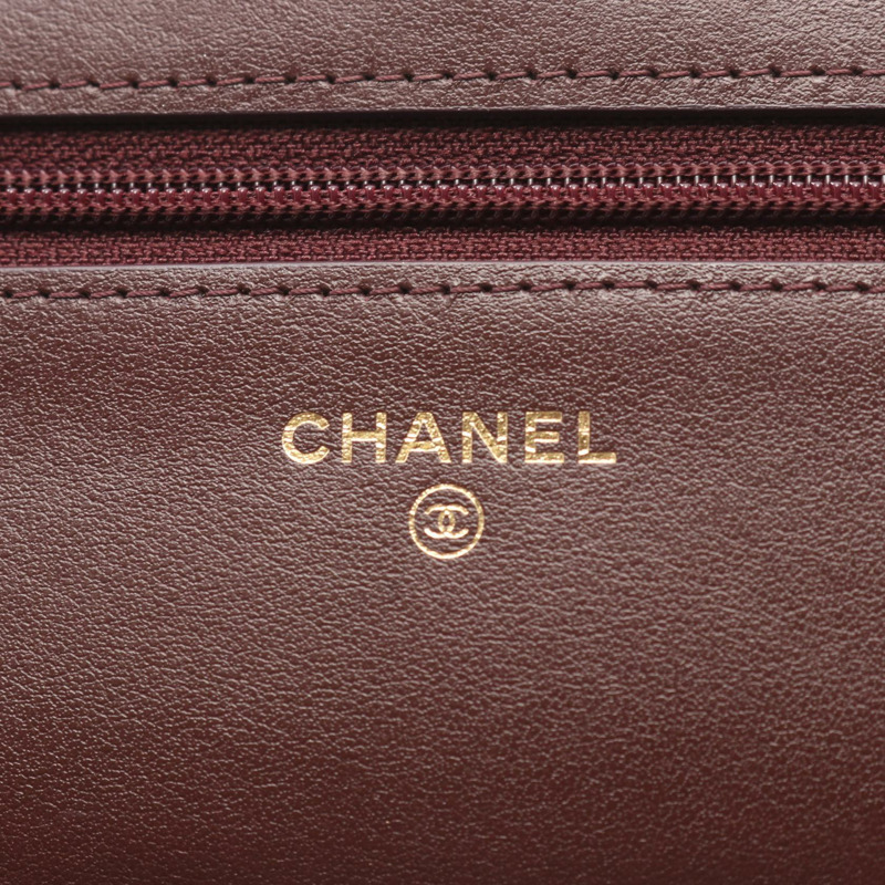 香奈兒 (CHANEL) 絎縫鏈條斜挎單肩包，羊毛材質，黑色，二手，女士，金色五金-4