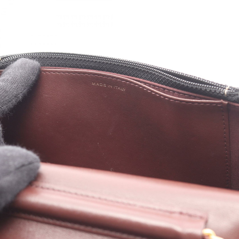 香奈兒 (CHANEL) 絎縫鏈條斜挎單肩包，羊毛材質，黑色，二手，女士，金色五金-7