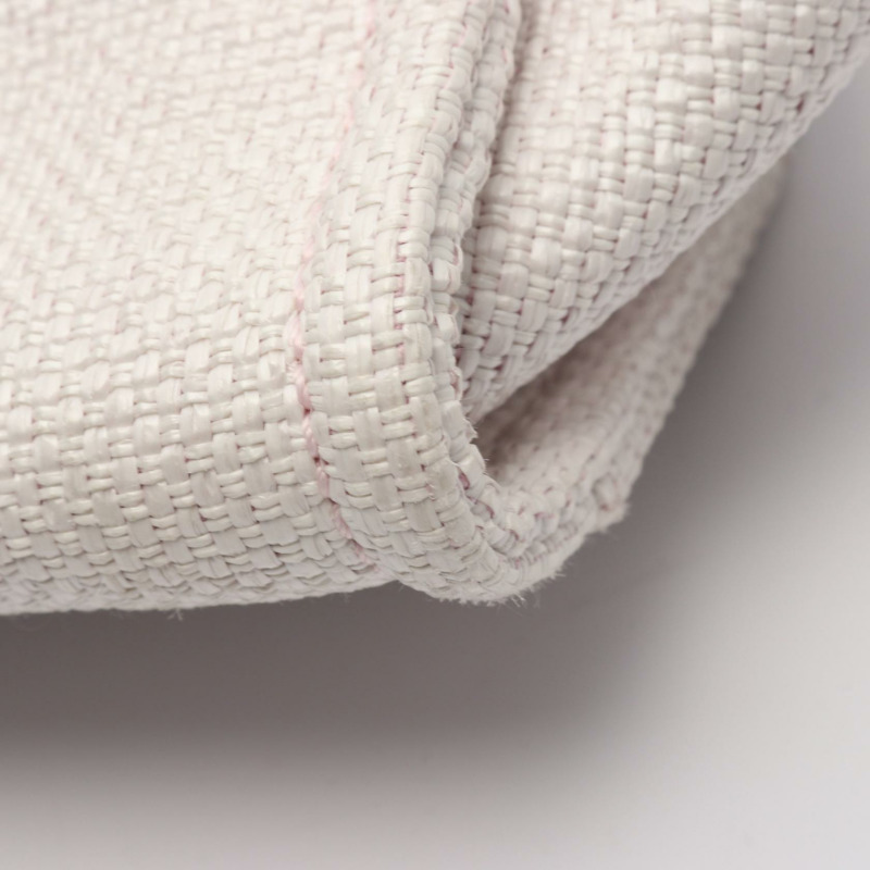 香奈兒 Deauville 手提包鏈條肩包 A67001 帆布皮革 白色 粉紅色 二手-8