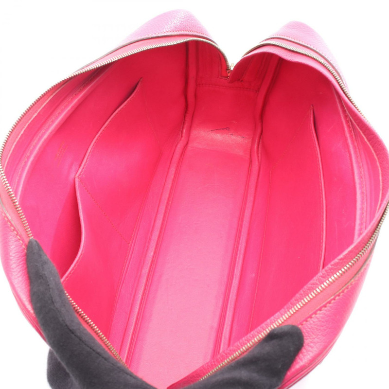 HERMES Plum Elan 28 手提包 Chevre 皮革 紫紅色 二手 女式 J GHW-2