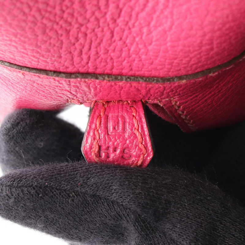 HERMES Plum Elan 28 手提包 Chevre 皮革 紫紅色 二手 女式 J GHW-4