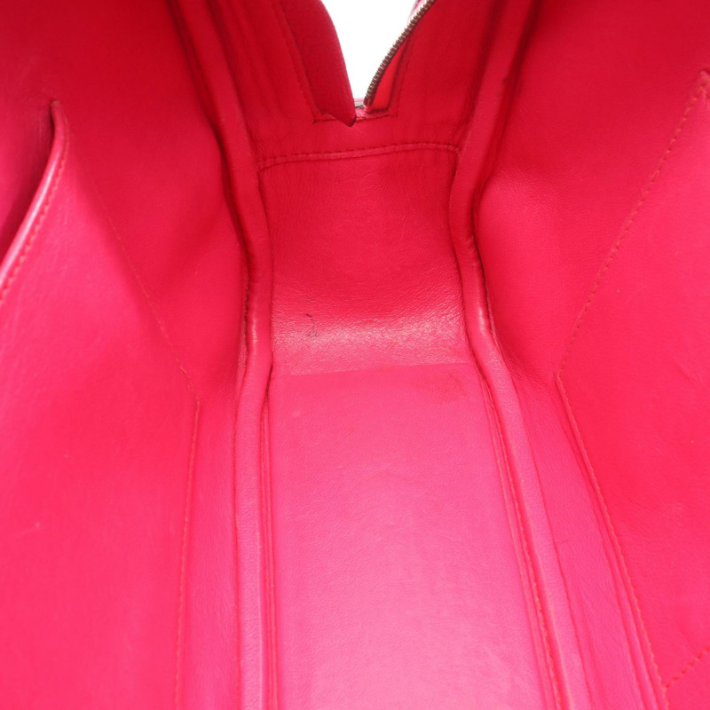 HERMES Plum Elan 28 手提包 Chevre 皮革 紫紅色 二手 女式 J GHW-6