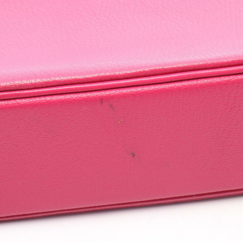 HERMES Plum Elan 28 手提包 Chevre 皮革 紫紅色 二手 女式 J GHW-10