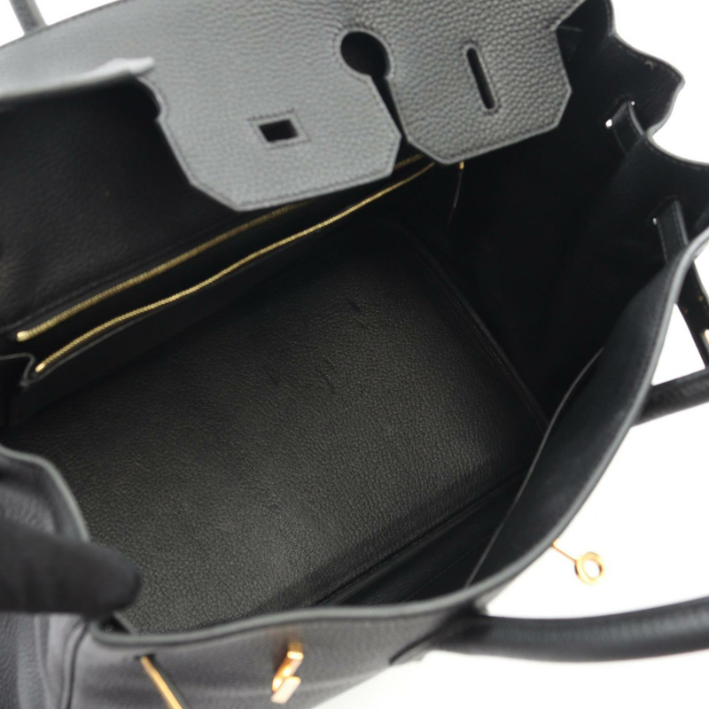 愛馬仕 Birkin 35 手提包 Y Togo 皮革黑色二手女金扣-2