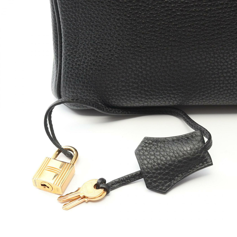 愛馬仕 Birkin 35 手提包 Y Togo 皮革黑色二手女金扣-5