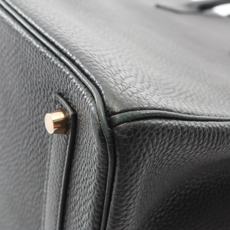 愛馬仕 Birkin 35 手提包 Y Togo 皮革黑色二手女金扣-7