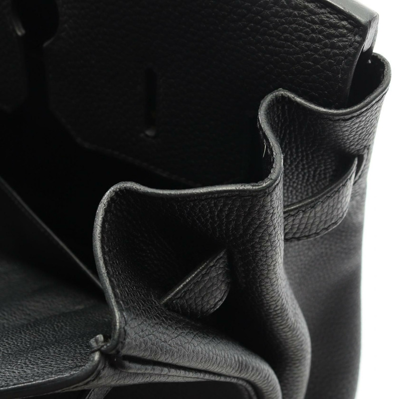 愛馬仕 Birkin 35 手提包 Y Togo 皮革黑色二手女金扣-12