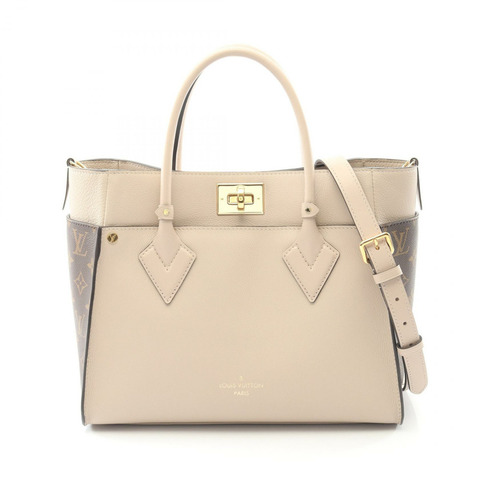 路易威登 On My Side MM 單肩手提包 M58485 Monogram 皮革 米色 二手