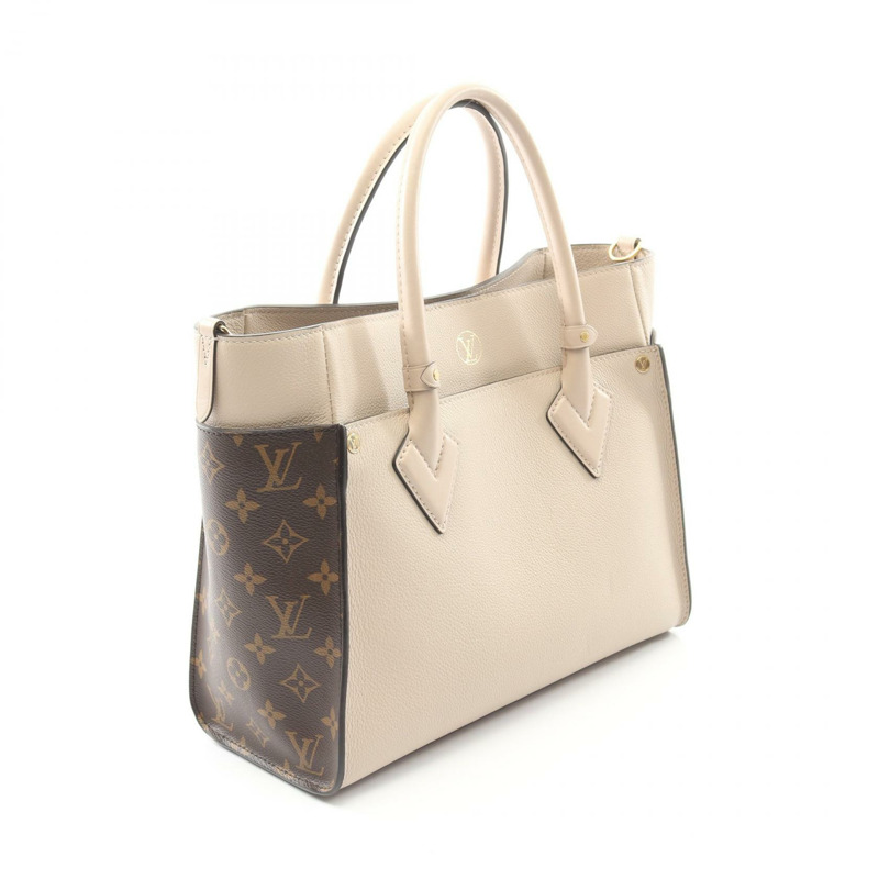 路易威登 On My Side MM 單肩手提包 M58485 Monogram 皮革 米色 二手-1