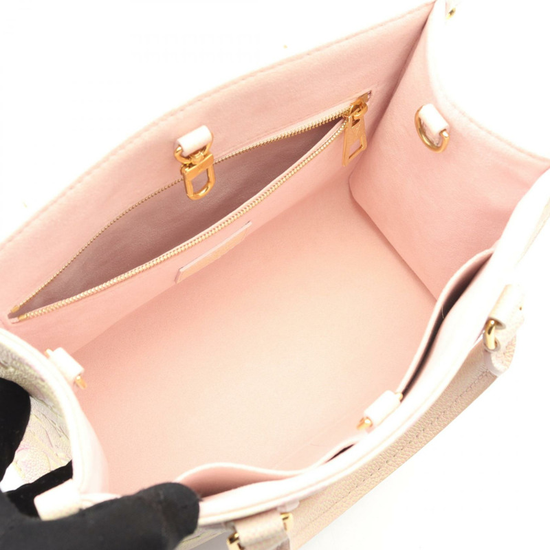 路易威登 On the Go PM 單肩手提包 M46168 Monogram 皮革 粉紅色二手-2