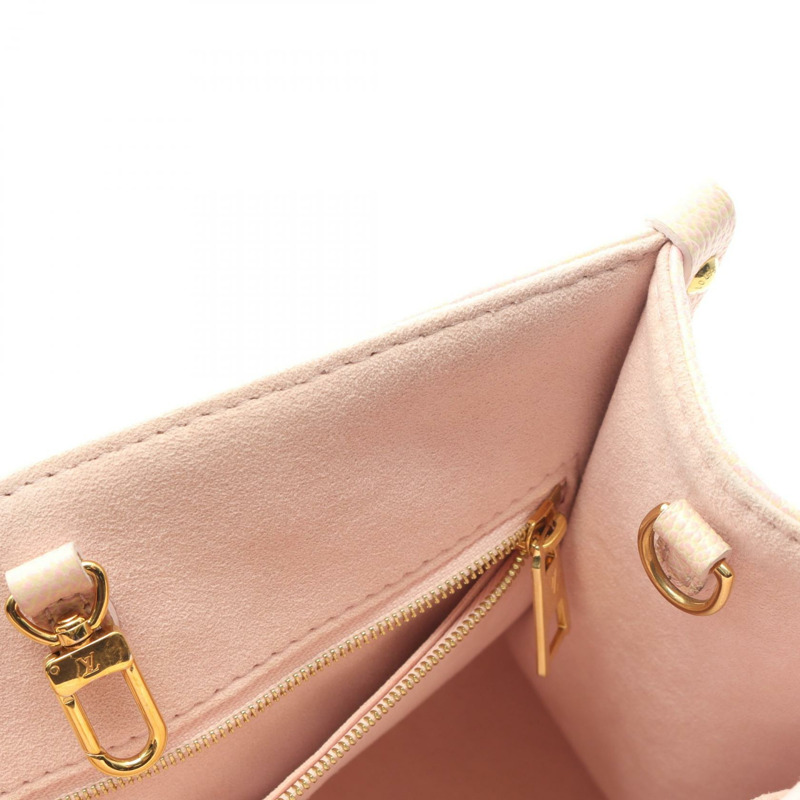 路易威登 On the Go PM 單肩手提包 M46168 Monogram 皮革 粉紅色二手-7