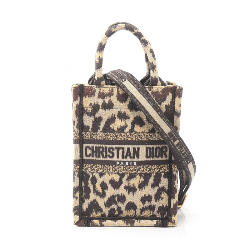 Christian Dior BOOK TOTE 直式斜背迷你手機手提包 S5555CRHM 帆布-0