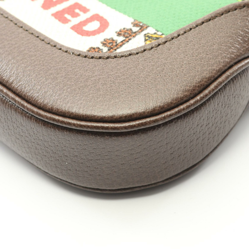 GUCCI Jackie 1961 肩背包 636706 帆布皮革 米色 棕色 二手 女士-5