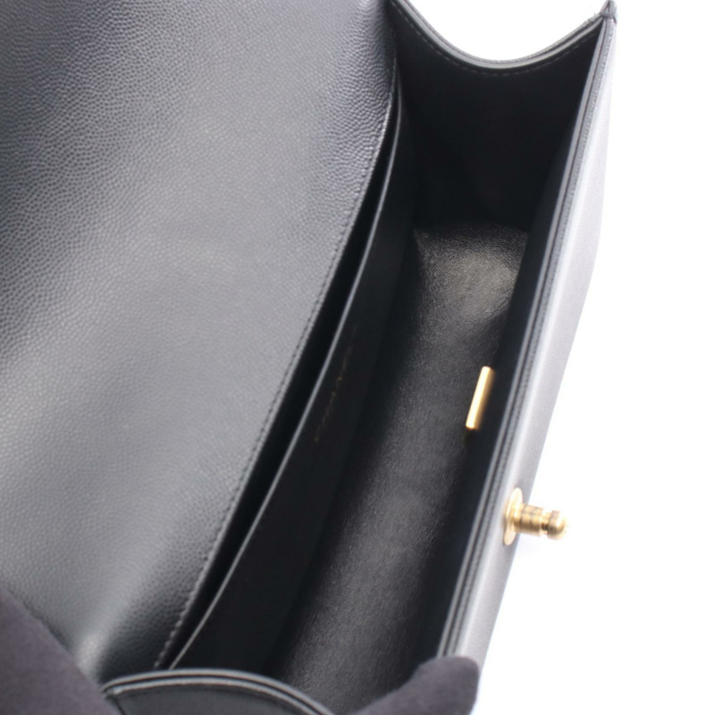 香奈兒 Boy Chanel 鏈條肩背包 A67086 黑色皮革 二手 女士 GHW CC Coco-2