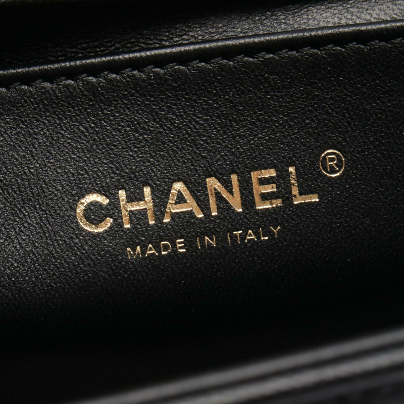 香奈兒 Boy Chanel 鏈條肩背包 A67086 黑色皮革 二手 女士 GHW CC Coco-3
