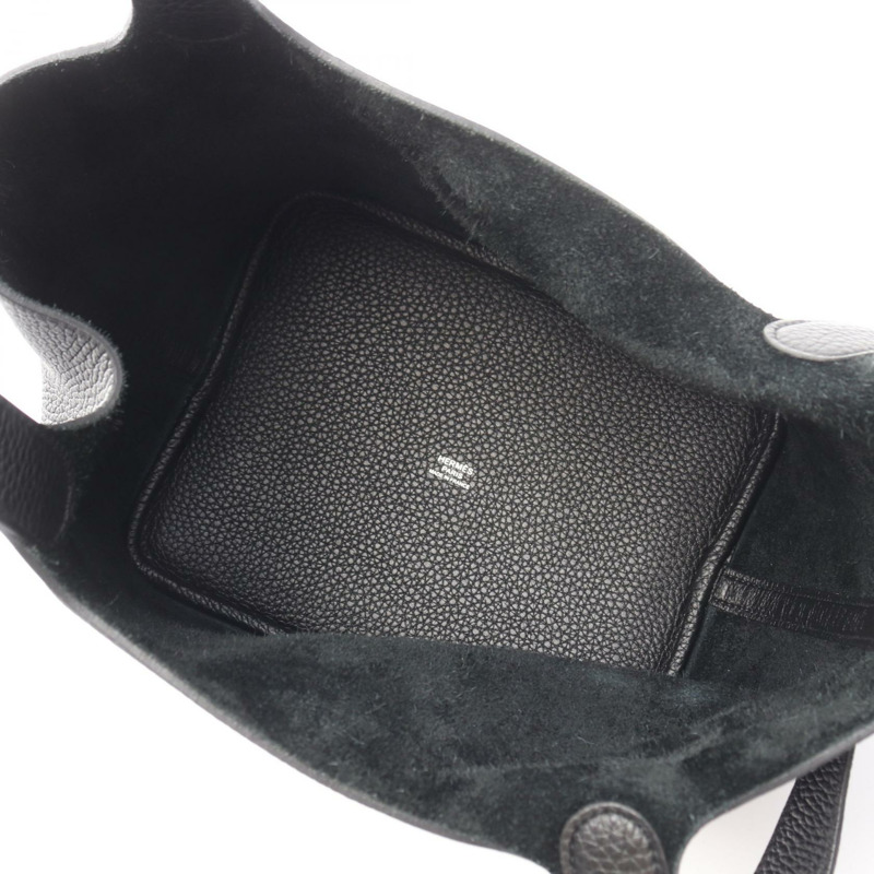 愛馬仕 Picotin Lock MM 托特水桶包 U 060991CK Taurillon Clemence BK SHW-2