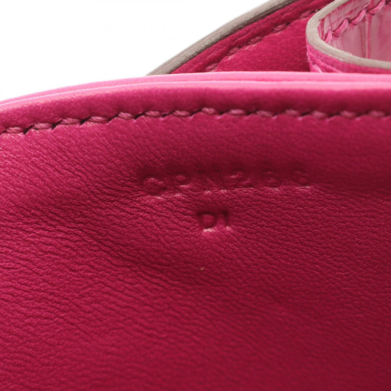 愛馬仕 Constance 3 Mini Rose Scheherazade 單肩包，鱷魚皮，Lycee 粉紅色，二手女款-4