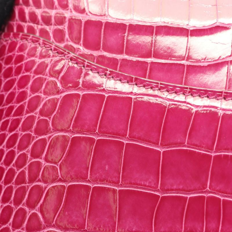 愛馬仕 Constance 3 Mini Rose Scheherazade 單肩包，鱷魚皮，Lycee 粉紅色，二手女款-9