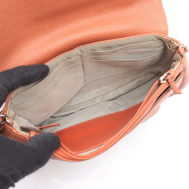 香奈兒半月形 COCO 標誌鏈斜背包 A40033 棕色皮革 CC-2