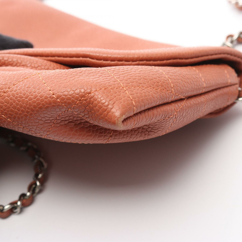 香奈兒半月形 COCO 標誌鏈斜背包 A40033 棕色皮革 CC-8