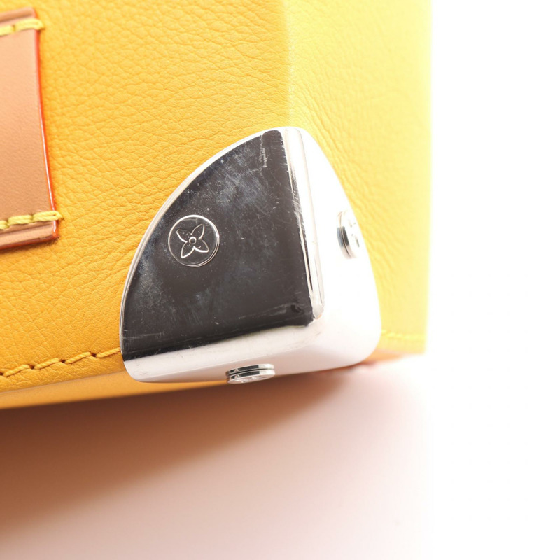 路易威登 (LOUIS VUITTON) 垂直 Box Trunk 斜背包 M59666 皮革 藏紅花色 二手-4