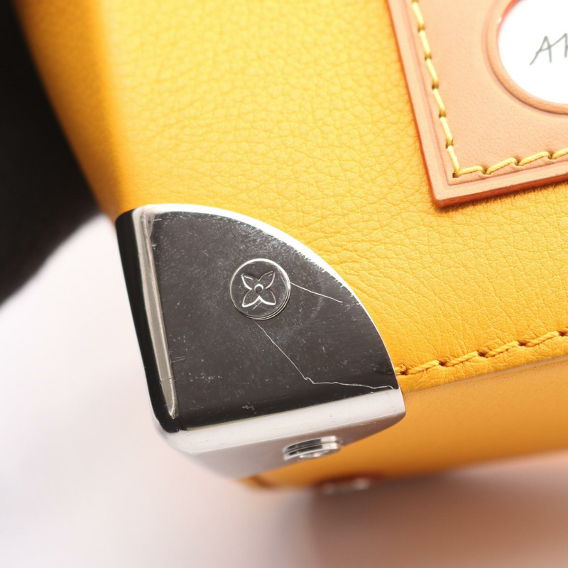 路易威登 (LOUIS VUITTON) 垂直 Box Trunk 斜背包 M59666 皮革 藏紅花色 二手-5