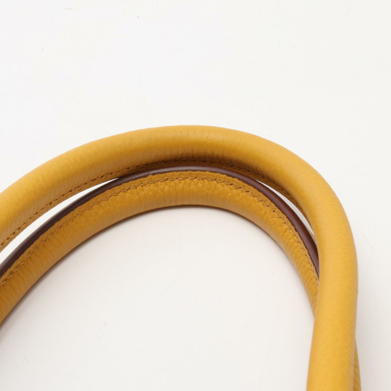 愛馬仕 Birkin 30 手提包 Togo 皮革 黃色 Jaune Ampoule 二手 女士 SHW B-8