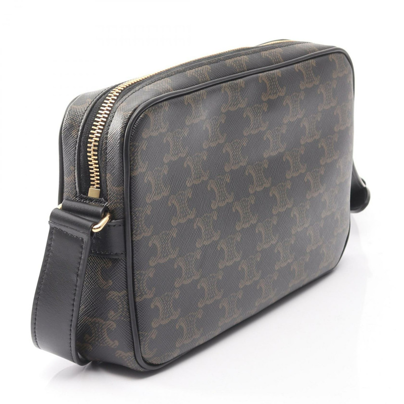 CELINE Triomphe 中斜背包 194502 帆布皮革 BK-1