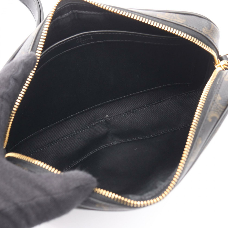 CELINE Triomphe 中斜背包 194502 帆布皮革 BK-2