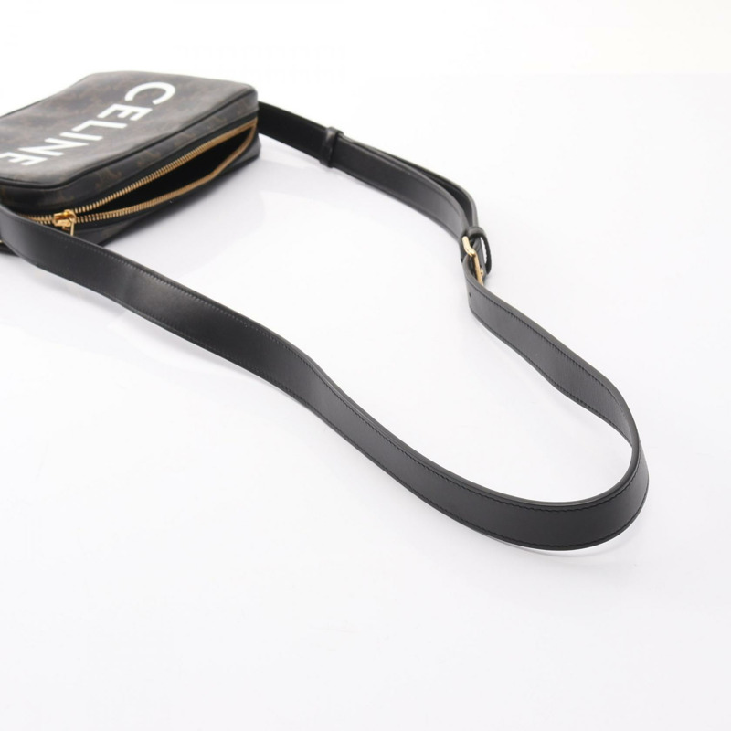 CELINE Triomphe 中斜背包 194502 帆布皮革 BK-7