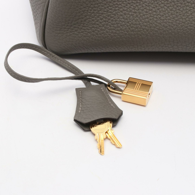 愛馬仕 Birkin 35 手提包，Togo 皮革，灰色，Grimayer 品牌，二手，女士，金色五金 B 碼-5