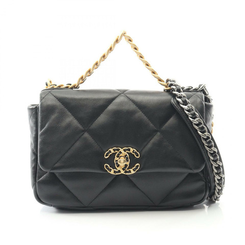 香奈兒 19 dix-neuf Matelasse 鏈條肩背包 AS1160 羊皮 黑色 二手