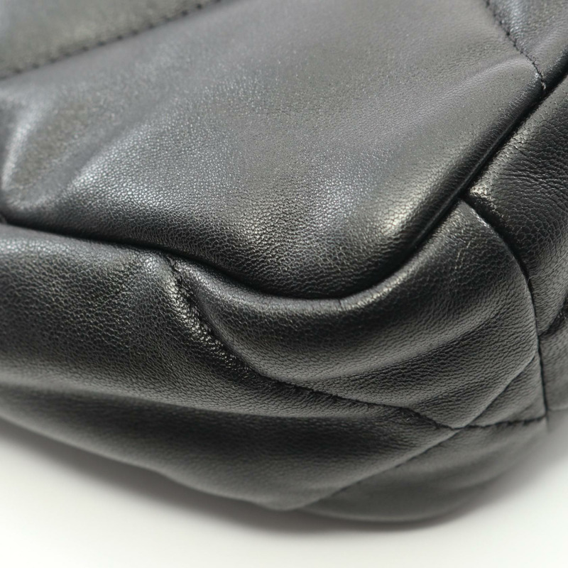 香奈兒 19 dix-neuf Matelasse 鏈條肩背包 AS1160 羊皮 黑色 二手-6