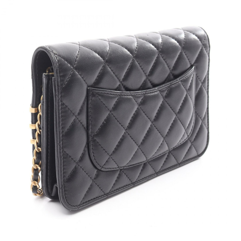 香奈兒 (CHANEL) 絎縫鏈條肩挎包 AP2508 羊皮黑色二手-1