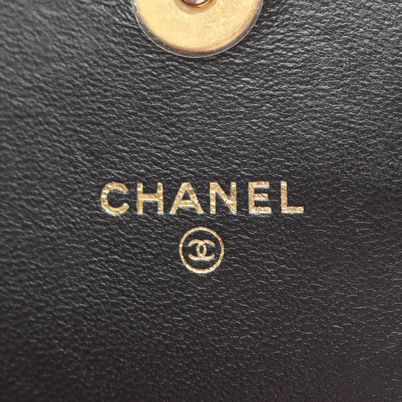香奈兒 (CHANEL) 絎縫鏈條肩挎包 AP2508 羊皮黑色二手-4