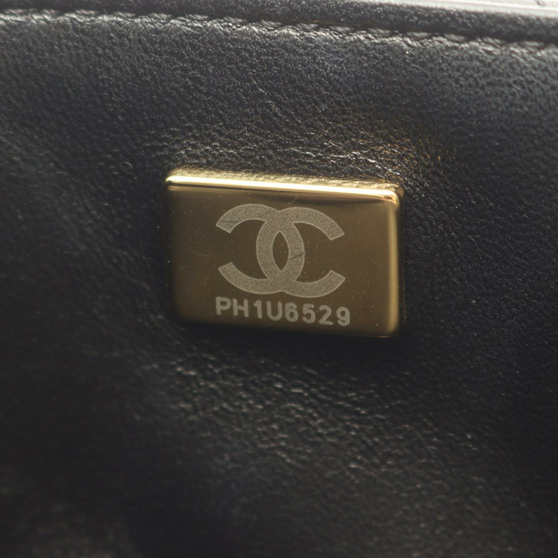 香奈兒 (CHANEL) CHANEL19 鏈條肩背包，羊皮材質，黑色，二手，女士款，金色五金-4
