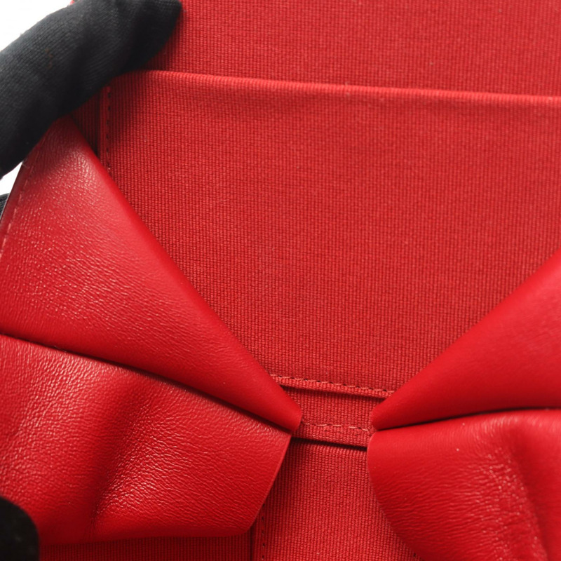 香奈兒 (CHANEL) 圓形迷你鏈條斜挎包，羊皮材質，紅色，二手，金色五金-5