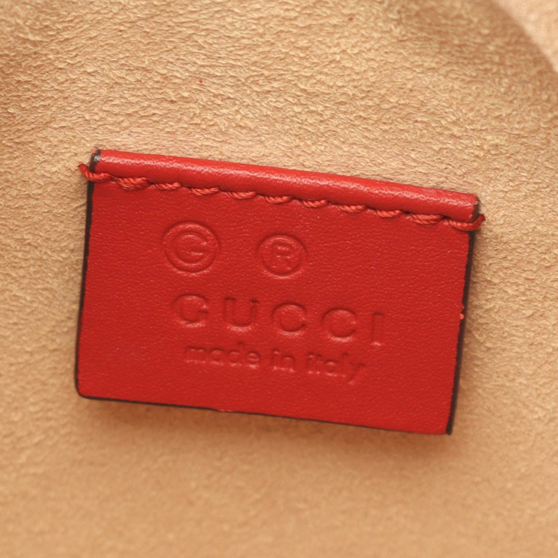 GUCCI GG Blooms 肩背包 546312 帆布皮革 米色 紅色 二手 女士-3