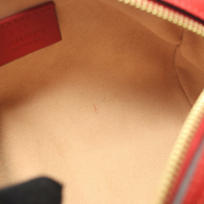 GUCCI GG Blooms 肩背包 546312 帆布皮革 米色 紅色 二手 女士-4