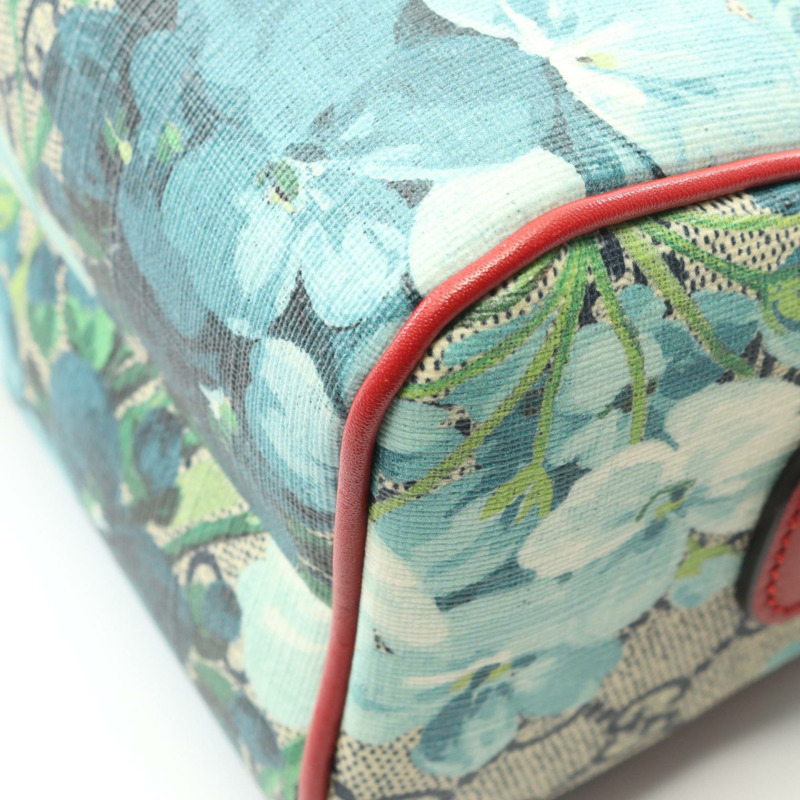 GUCCI GG Blooms 肩背包 546312 帆布皮革 米色 紅色 二手 女士-5