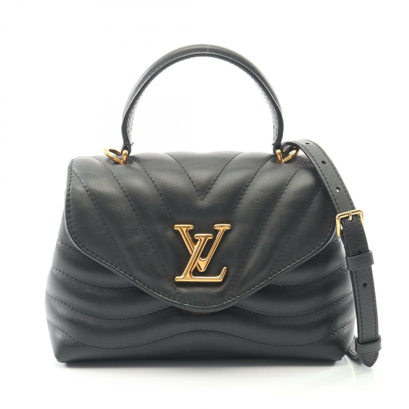 路易威登 Hold Me 單肩手提包 M21720 小牛皮 黑色 二手 女士-0